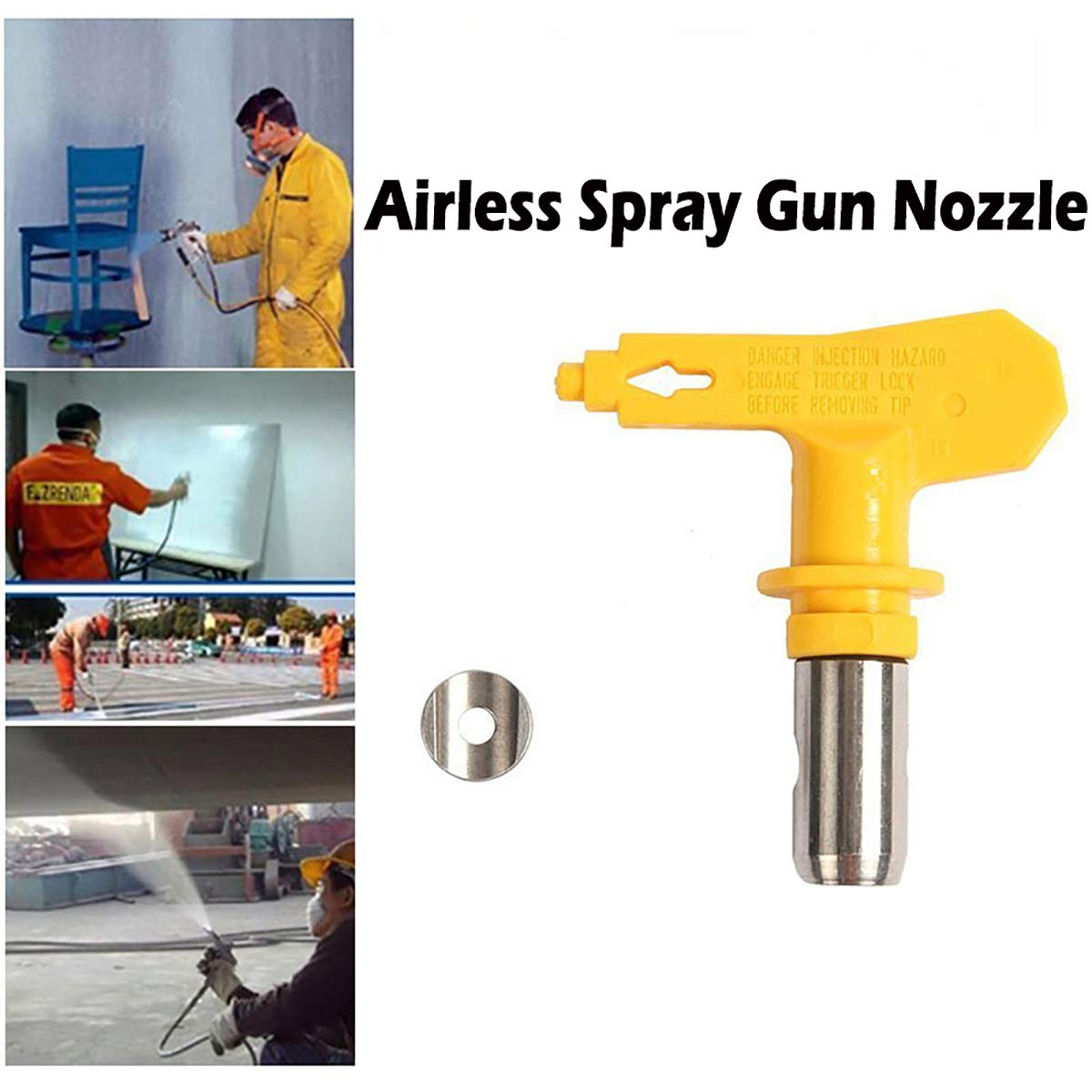 High-Quality Airless Sprayer Tip & Paint Spray Gun Parts - 411 Replacement Nozzle for Airless Paint Spraying Machines | Perfect for Professional Painting, DIY Home Projects & Industrial Coatings