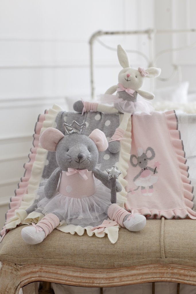 Princess Mouse Knit Doll - Handmade Soft Plush Toy for Kids, Perfect for Birthday Gifts & Nursery Decor | Great for Cuddling, Storytime & Imaginative Play