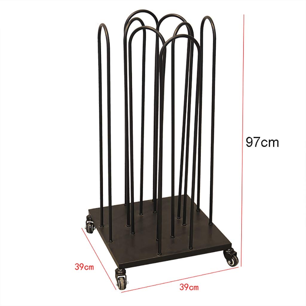 Wheeled Hanger Stacker Stand with 4 Casters - Heavy Duty Wooden Hanger Organizer Holds 150 Hangers - Space Saving Closet Storage Solution for Bedroom, Laundry Room & Retail Stores
