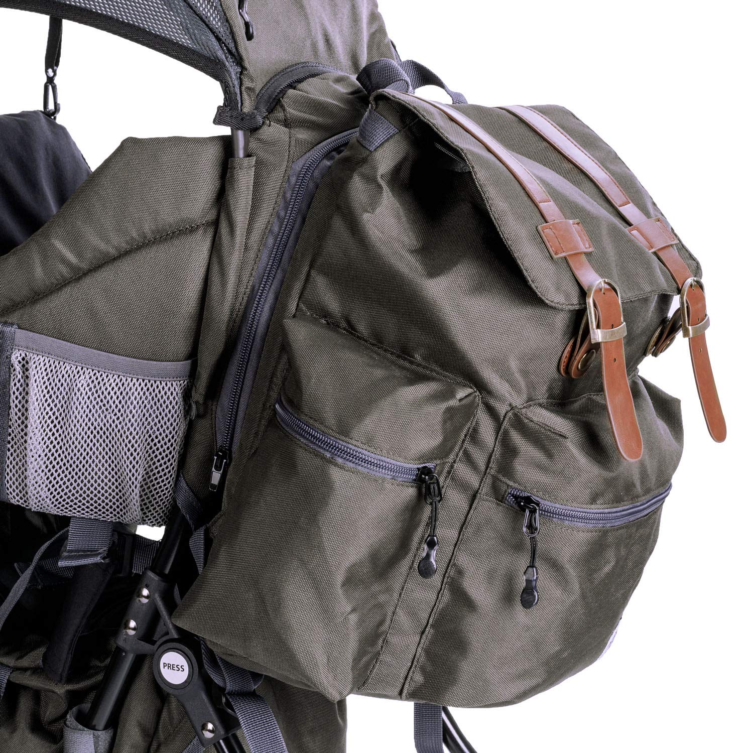 ClevrPlus Urban Explorer Child Carrier Hiking Backpack for Babies & Toddlers - Lightweight, Ergonomic Design - Olive Green - Perfect for Outdoor Adventures, Hiking & Travel