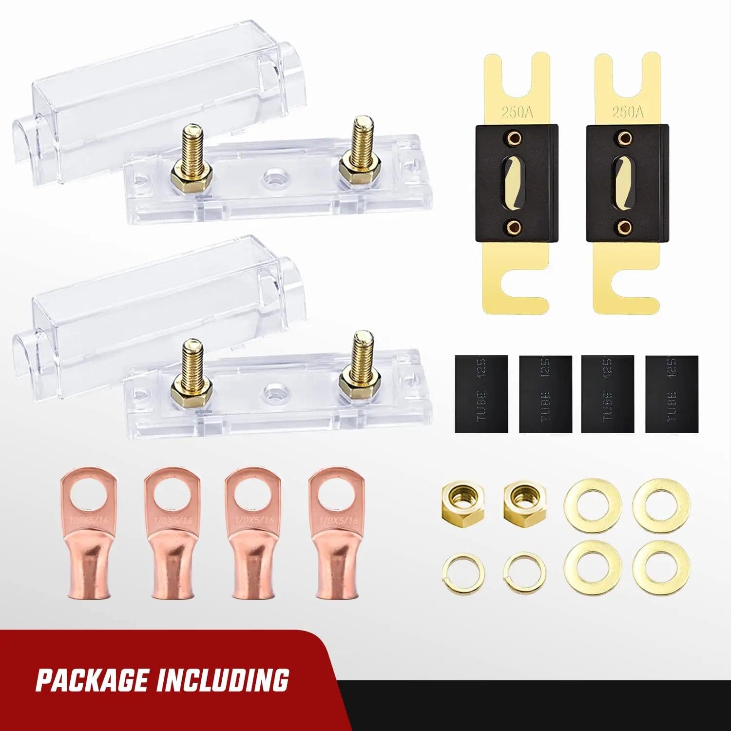 250A ANL Fuse with ANL Fuse Holder - High Amp Car Audio Fuse Block for Marine, RV & Off-Road Vehicles - Perfect for Stereo Systems, Amplifiers & Electrical Circuits