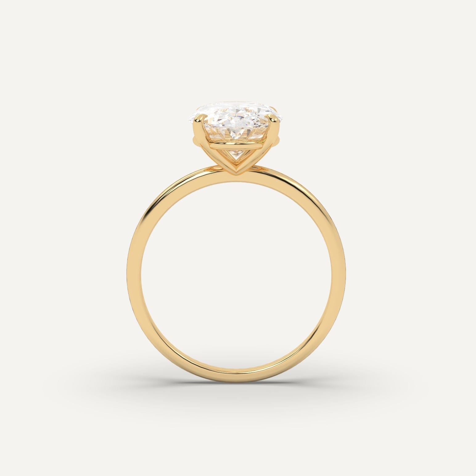 Whisper Thin Oval Cut Diamond Ring Setting - Elegant Solitaire Engagement Ring for Women, 14K White Gold Wedding Band | Perfect for Proposals, Anniversaries & Special Occasions