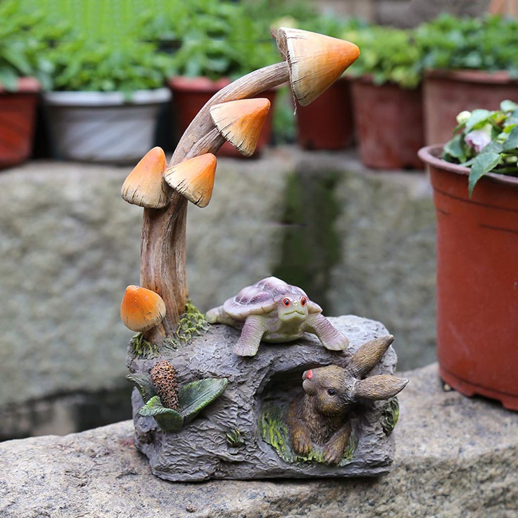 Creative Resin Small Animal Garden Ornaments - Outdoor Decorative Sculptures for Yard, Patio & Lawn | NYKK Home Accessories for Gardening & Landscape Decor