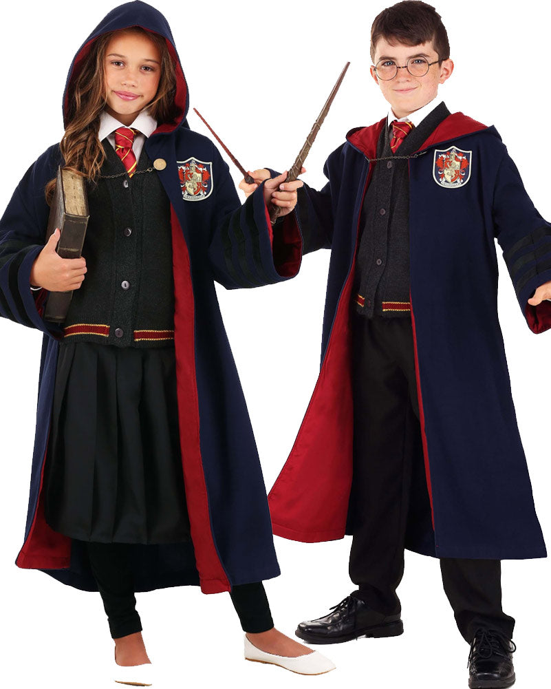 Authentic 1920s Style Harry Potter Gryffindor Robe Costume for Kids - Perfect for Halloween, Cosplay & Themed Parties