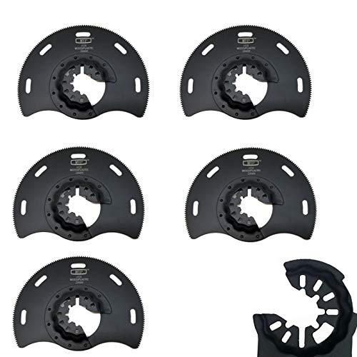 5X Fine Wood & Plastic Oscillating Multitool Saw Blades - Starlock Plus/Max Quick Release Compatible with Bosch GOP 12V-28N, 350QSL, Q-star, Fein Multimaster - Universal Fit for DIY, Woodworking, Flooring & Renovation Projects