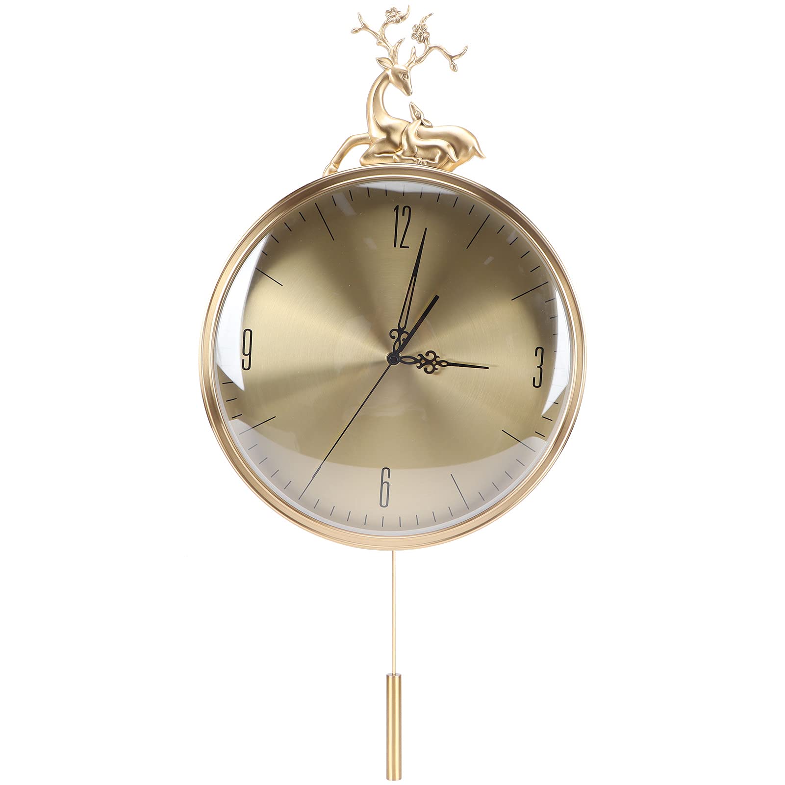 Yosoo Chinese Style Silent Pendulum Wall Clock - Modern Decorative Clock for Home, Living Room, Office | Perfect for Traditional Decor, Feng Shui & Quiet Spaces