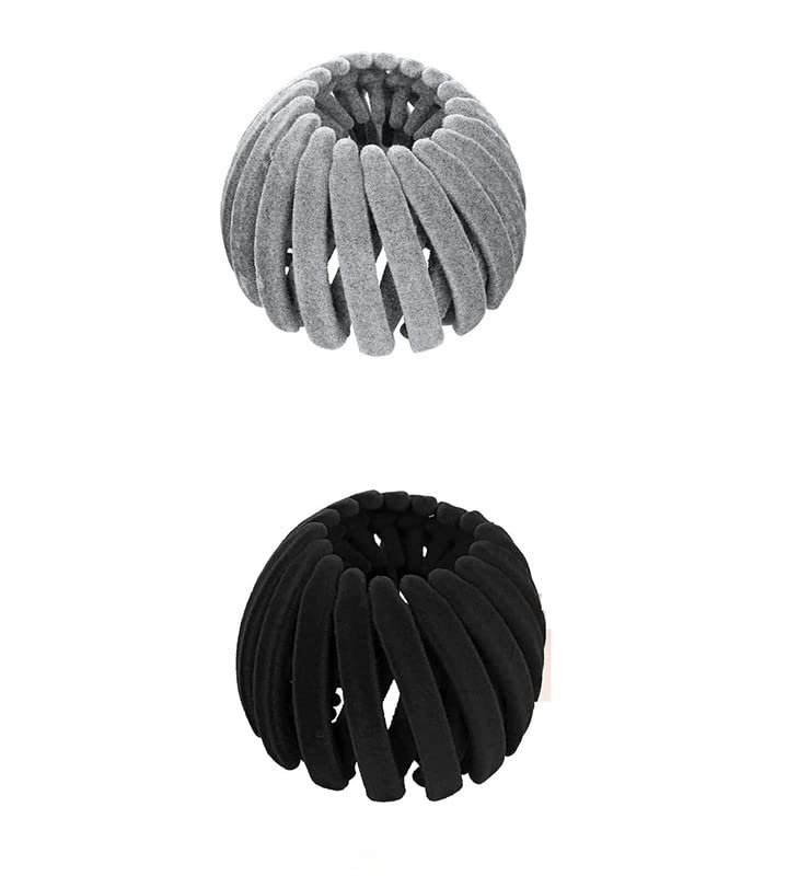 RECTYO GALLERY 2 Pack Vintage Banana Hair Clips - Large Braided Ponytail Holder for Women, Girls - Multicolor Hairpins for Updo, Lazy Styling & Everyday Use