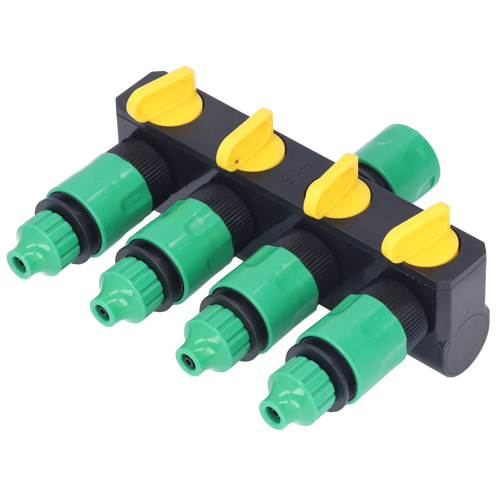 4-Way ABS Water Hose Splitter - Lightweight Faucet Connector for Garden Irrigation, Lawn Watering & Outdoor Plant Care | Perfect for Sprinkler Systems, Car Washing & Pet Cleaning