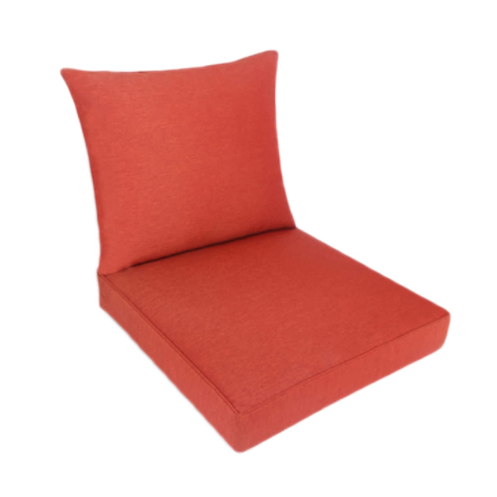 All-Weather Waterproof & UV-Resistant Indoor/Outdoor Chair Cushions Set - Deep Seat Back Pillow Cushions for Patio Furniture (Orange) - Perfect for Garden, Poolside, Deck & Porch Relaxation