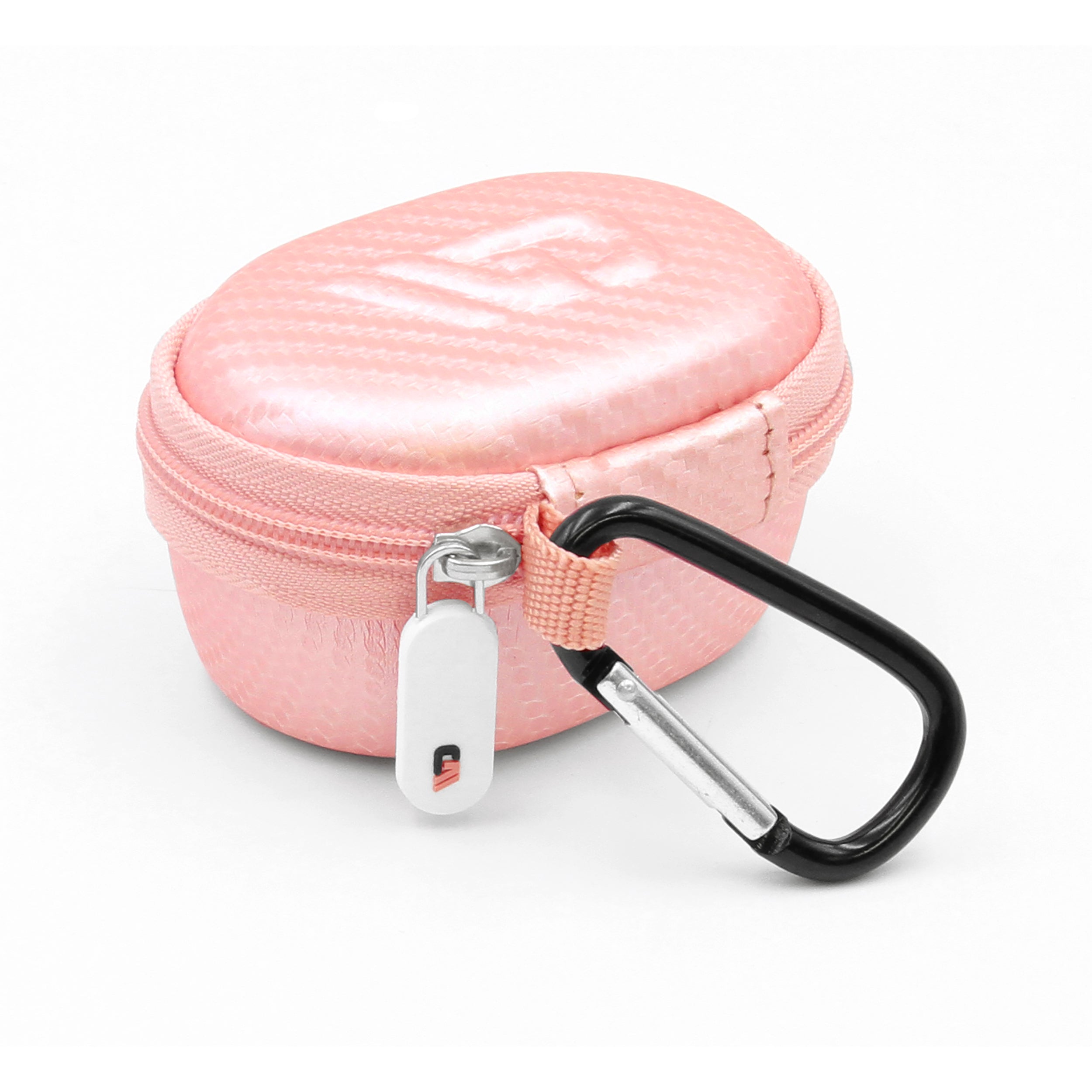 CASEMATIX 3.25 Inch Hard Shell EVA Travel Case with Carabiner Clip - Waterproof Protective Storage for Small Accessories (Fits 3 x 1.75 x 1.5 Inch Items) - Perfect for Travel, Camping, Hiking & Outdoor Gear Organization