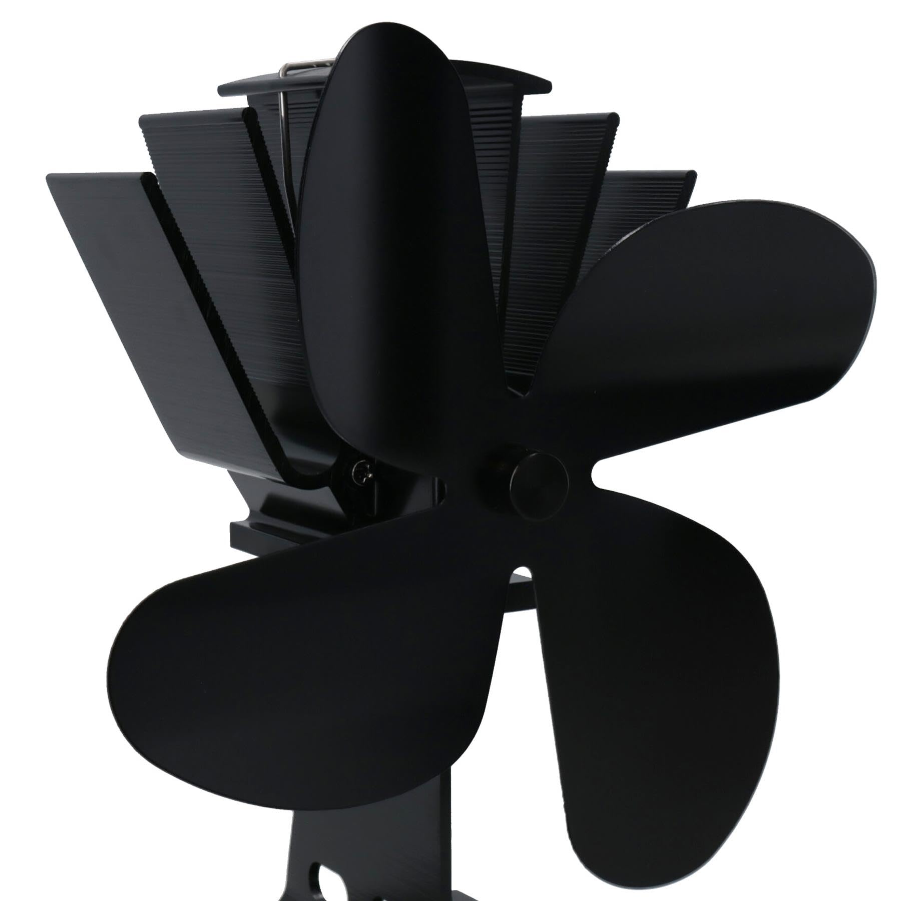 AB Tools 4 Blade Stove Fan - Black Heat Powered Fan for Wood Burning Stoves, Log Burners & Fireplaces - Efficient Heat Distribution for Cozy Home Heating