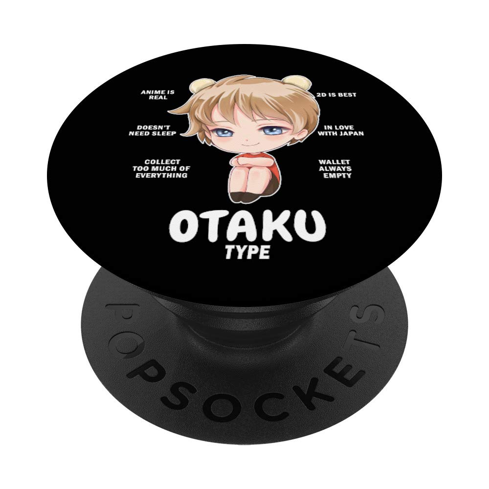 Funny Anime Manga PopSockets PopGrip - Swappable Phone Grip for iPhone & Android - Kawaii Otaku Gift for Manga Lovers - Perfect for Daily Use & Anime Conventions