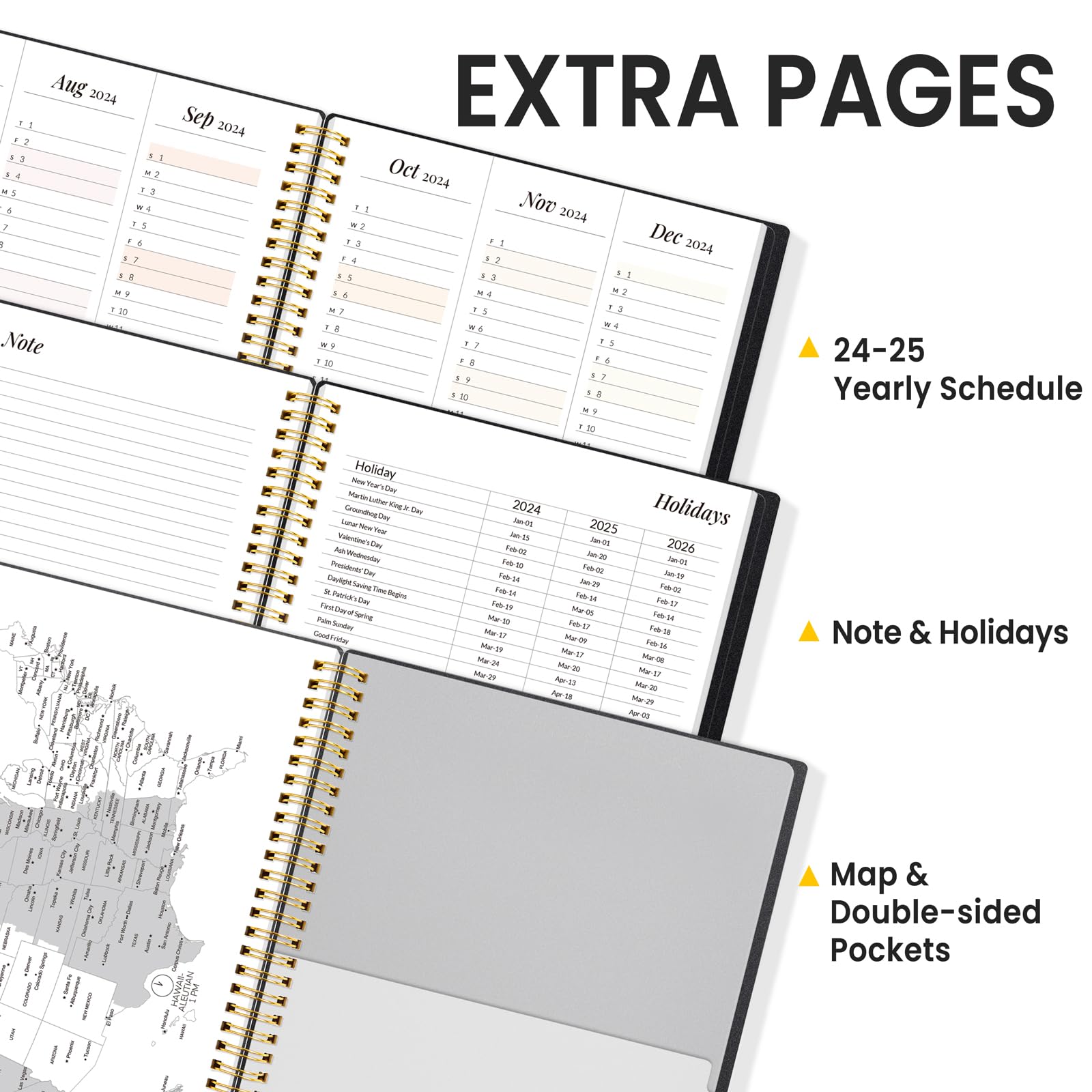 2024-2025 Academic Planner - Weekly & Monthly Student Planner from July 2024 to June 2025, 8.5