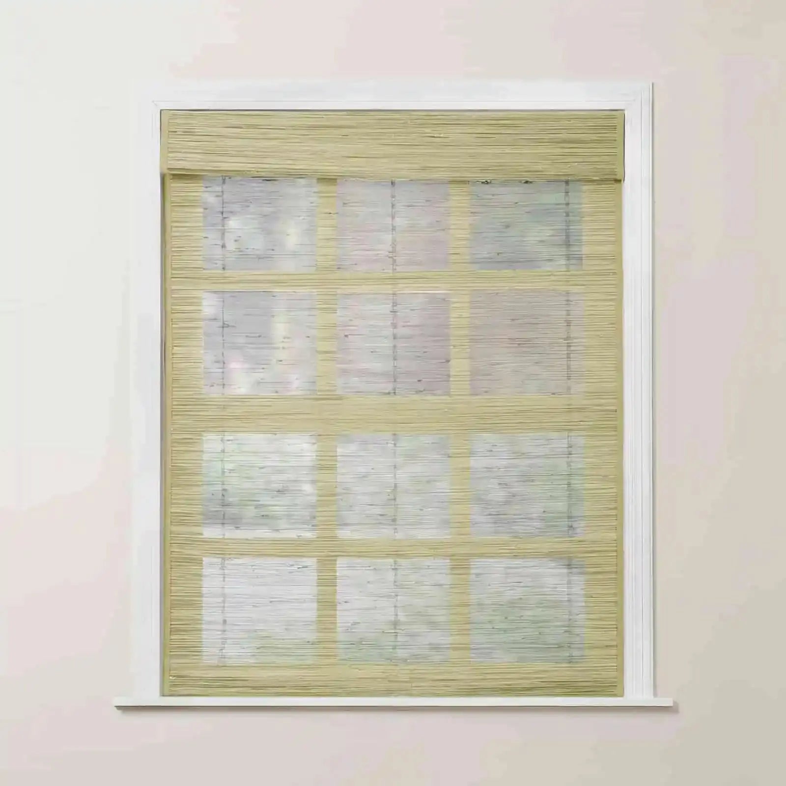 Rae Natural Ramie Bamboo Woven Shades - Series P | Eco-Friendly Window Coverings for Living Room, Bedroom & Patio | Light Filtering & UV Protection