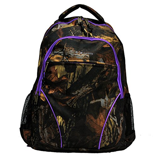 EZ Tote RealTree Camo Hunting Backpack - 5 Colors (Purple Trim) - Durable Waterproof Hunting Pack for Outdoor Adventures, Camping & Hiking