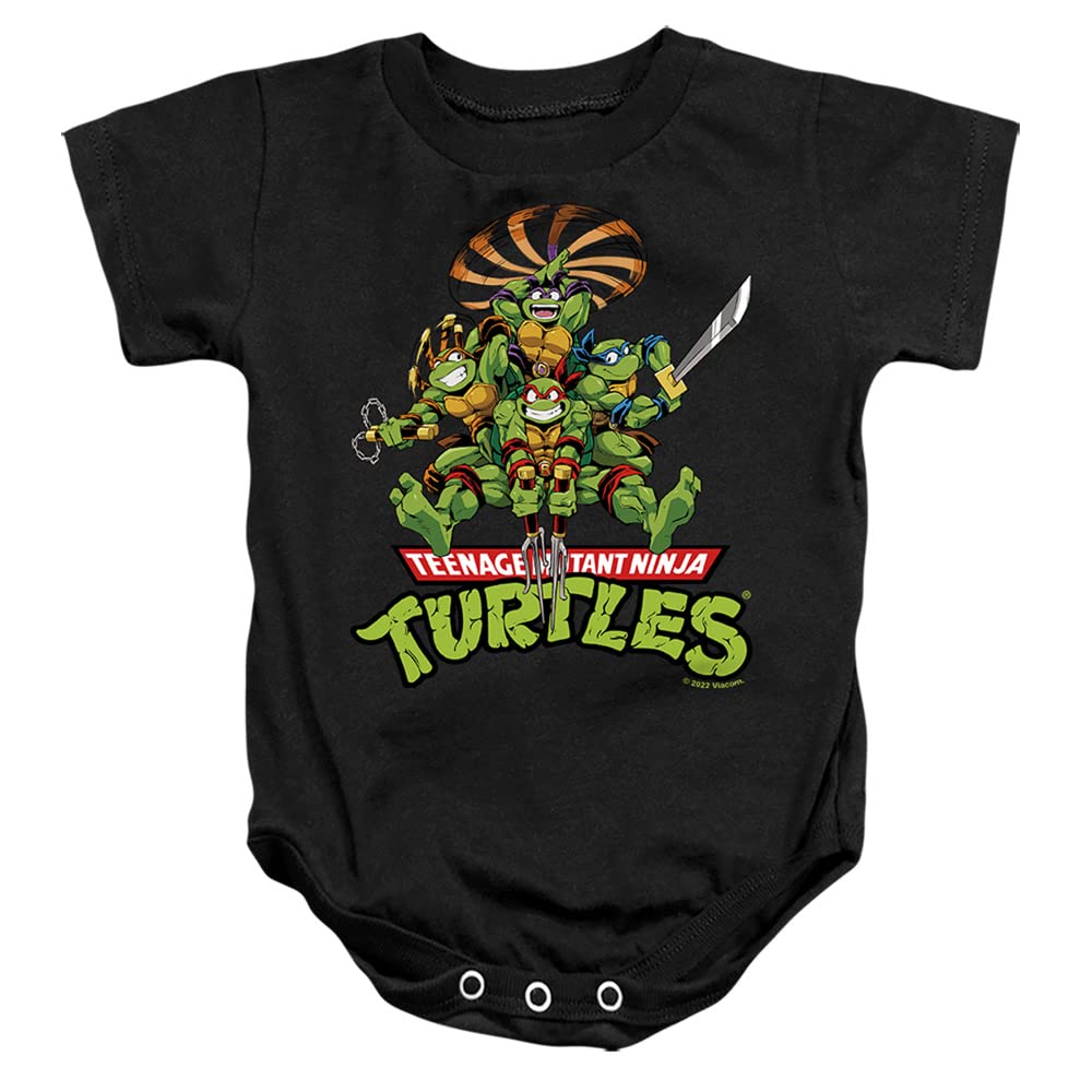 LOGOVISION TMNT Teenage Mutant Ninja Turtles Manga Turtles Unisex Baby Bodysuit - Soft Cotton Infant Snap Suit for Newborns & Toddlers | Perfect for Playtime, Daycare & Family Outings