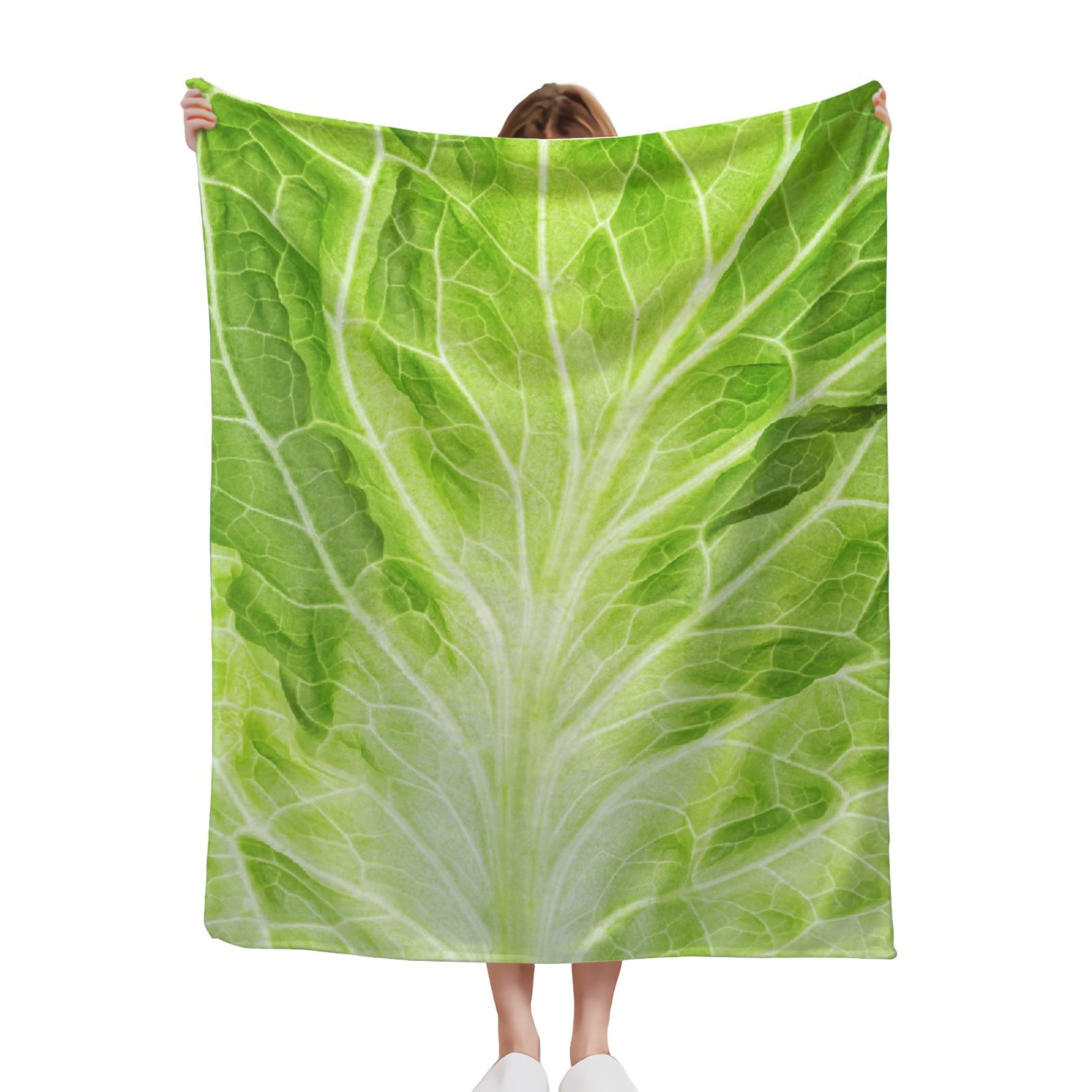 Super Soft Cabbage Throw Blanket - 50x60 Inch Plush Lettuce Blanket for Couch, Sofa & Bed | All-Season Cozy Home Decor Gift for Teens & Adults | Perfect for Lounging, Netflix Binges & Cozy Nights
