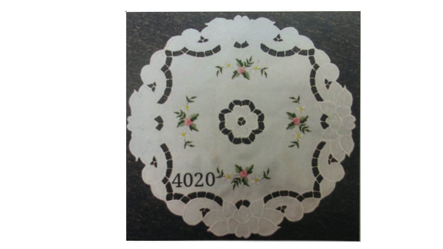 Round Rose Embroidered Lace Doilies - 18 Inch Vintage Table Decor, Set of 6 - Perfect for Wedding Centerpieces, Tea Party Decorations & Antique Furniture Protection
