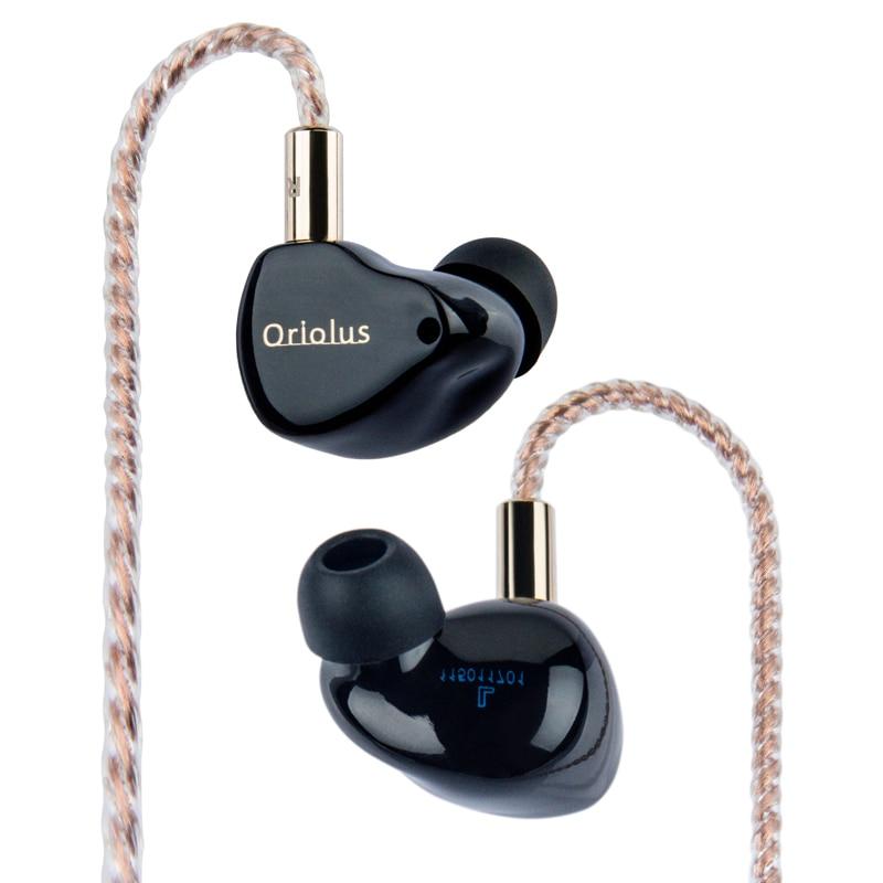 Premium Black Oriolus Earphones with Denmark Sonion BA Driver & 10mm Custom Dynamic Driver - HiFi Sound for Audiophiles, Music Lovers & Studio Monitoring