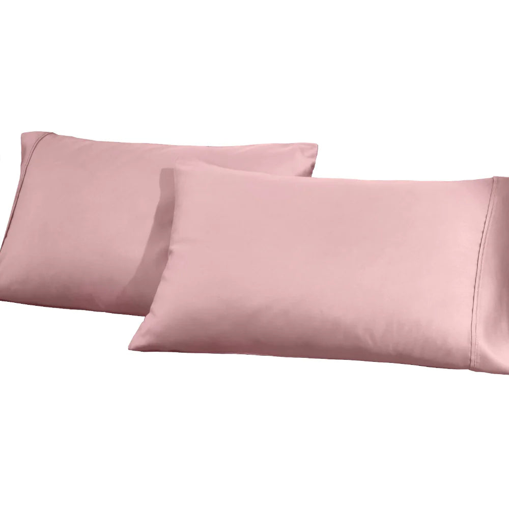 Premium 1200 Thread Count Cotton Blend 2-Piece Solid Pillowcase Set - Ultra Soft & Breathable for Bedroom Luxury (White, Queen Size) | Perfect for Home, Hotel, or Gift Giving