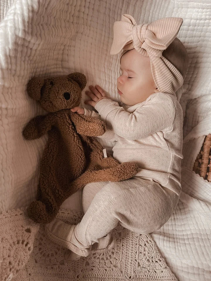Pop Ya Tot Little Teddy Comforter Toy - Soft Brown Plush Stuffed Animal for Babies & Toddlers | Perfect for Nursery, Bedtime, and Travel Comfort