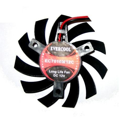 Evercool 70x70x10mm 12V Frameless Cooling Fan for PC GPU Video Card - VC EC7010M12C - Perfect for Gaming Rigs, Mining Rigs, and Computer Case Cooling