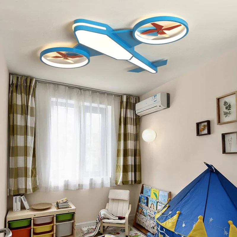 Airplane Night Light for Kids Room - LED Nursery Decor, Cool Blue Glow for Bedtime & Playtime | Perfect for Boys & Girls Bedrooms, Themed Parties & Relaxing Sleep Aid