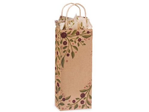 Eco-Friendly Recycled Kraft Wine Gift Bags - Bulk Pack of 250 (5.5