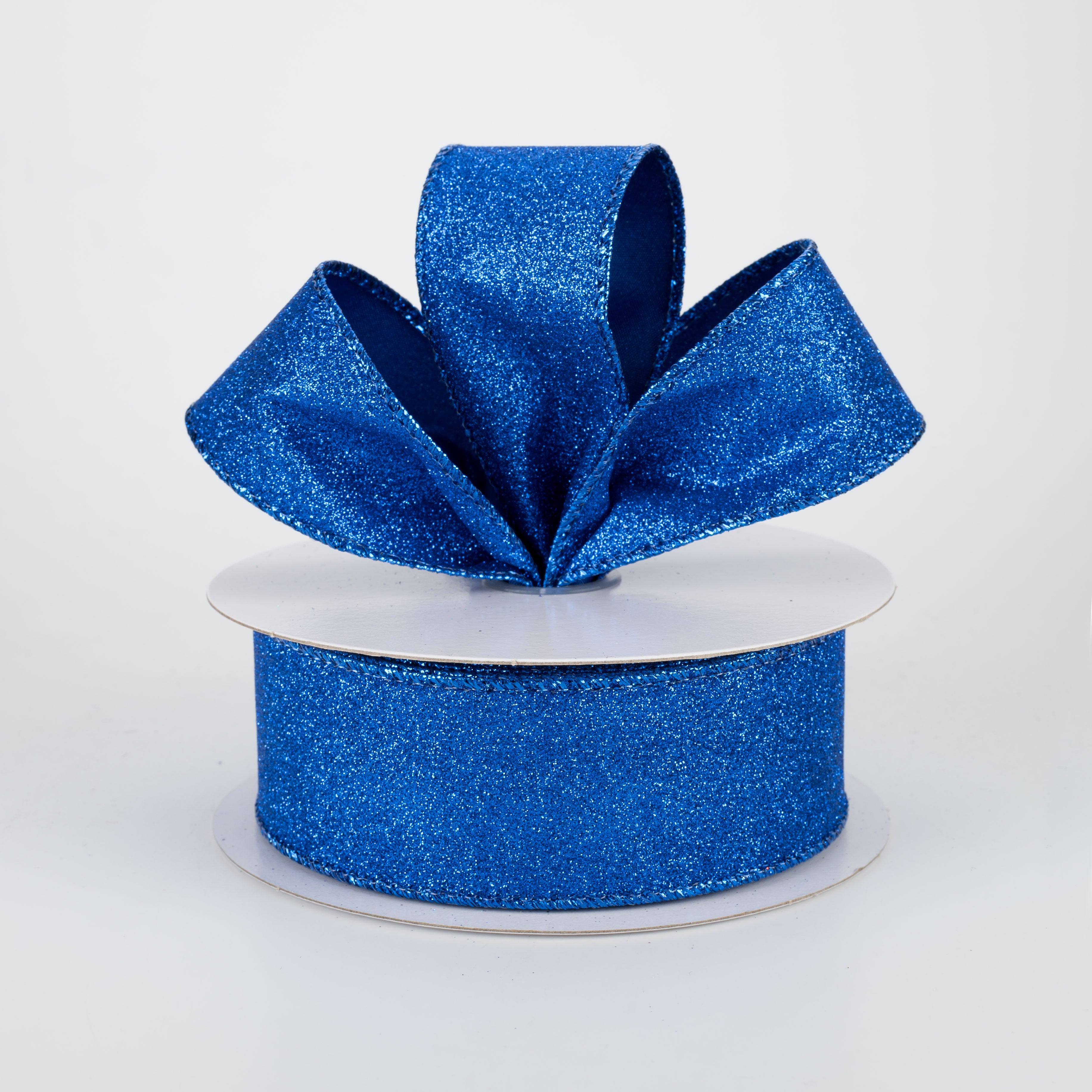 1.5 Inch Lustrous All Flat Glitter Ribbon - Royal Blue (10 Yards) for Gift Wrapping, Party Decorations, Scrapbooking & DIY Crafts