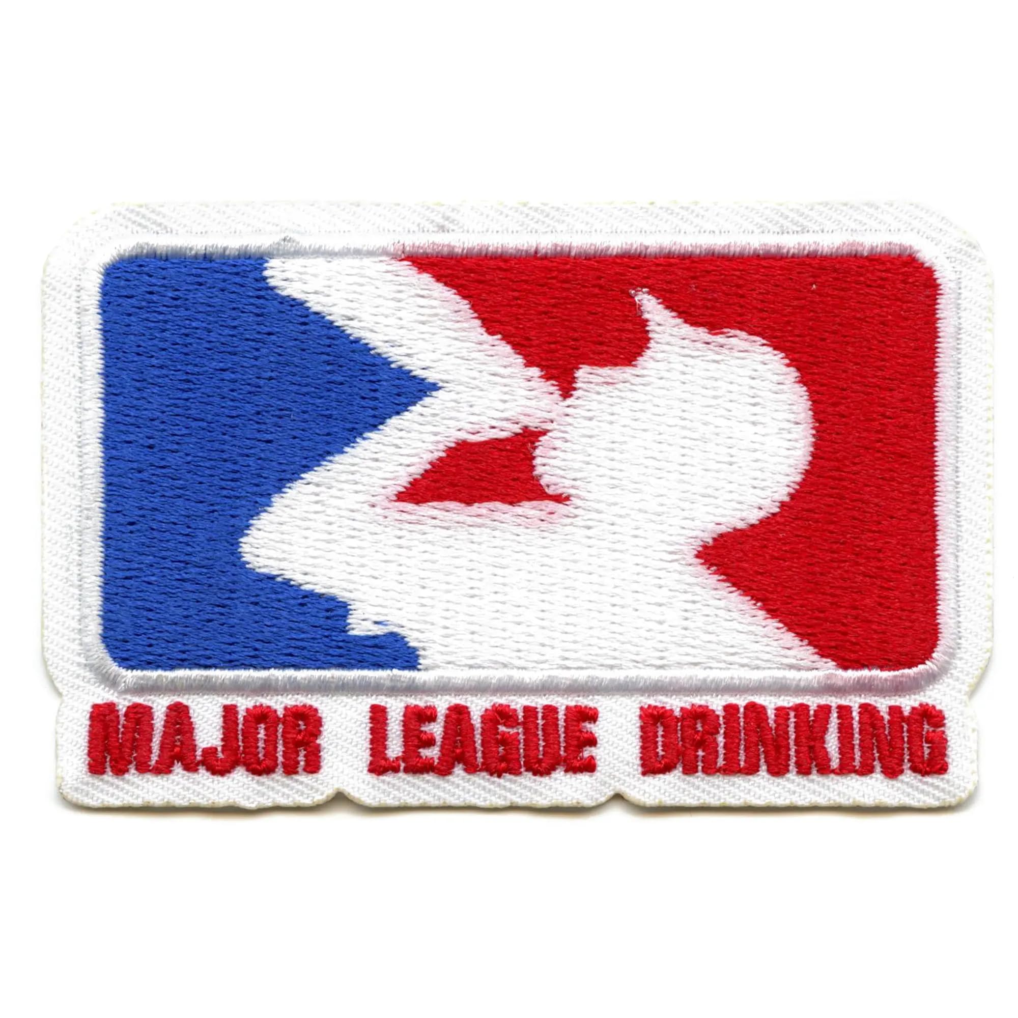 MLD Beer Games Embroidered Iron On Patch - Major League Drinking - Customizable Applique for Jackets, Hats & Bags - Perfect for Tailgating, Parties & Sports Events