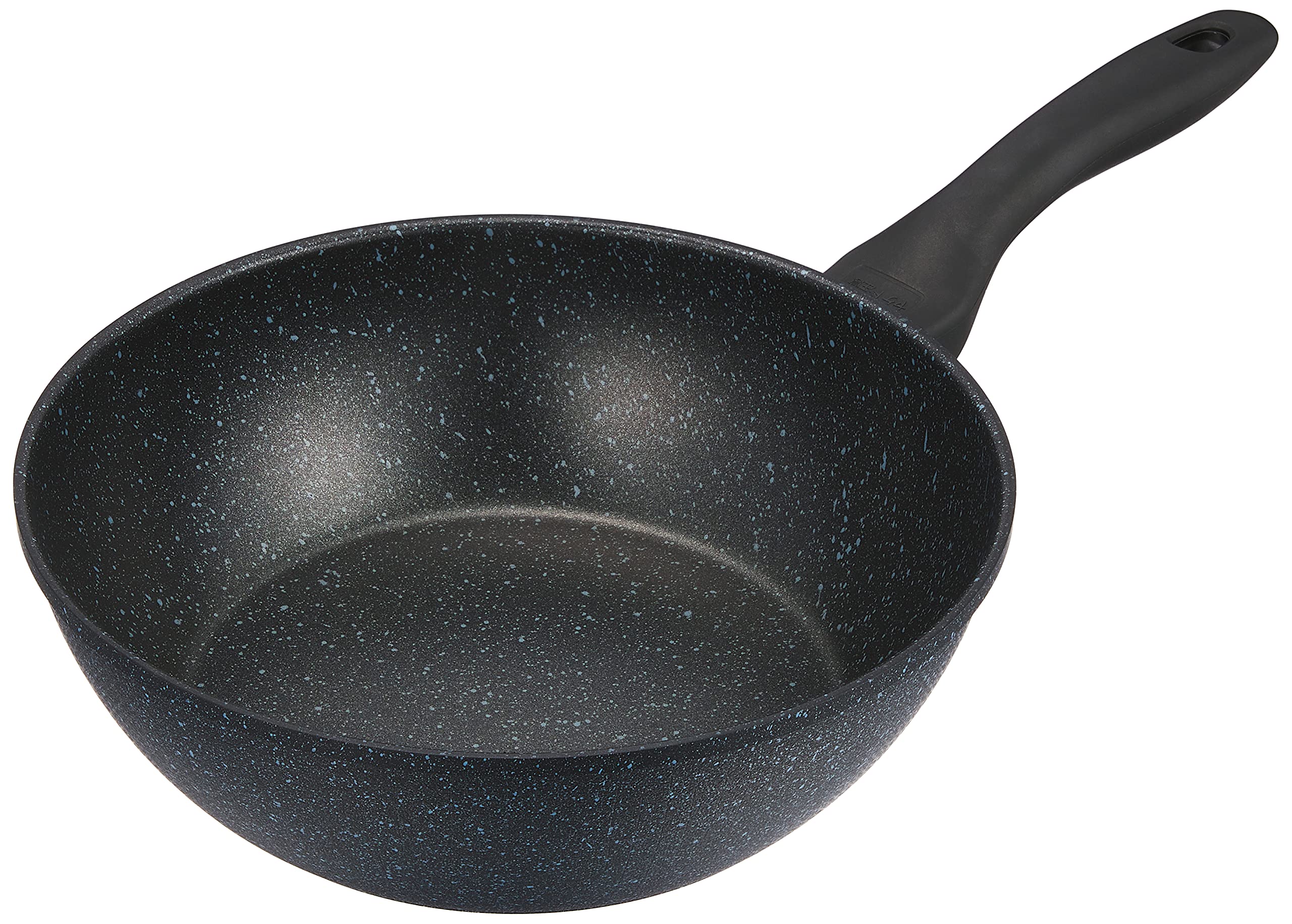RB-1289 Nonstick Deep Fry Pan - 9.4 Inch (24cm) Lightweight Carbon Steel Wok for Gas Stove - PFOA Free Fluorine Coated - Perfect for Stir-Frying, Deep Frying & Asian Cooking