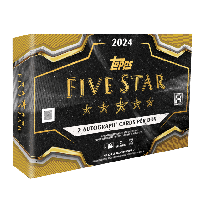 2024 Topps Five Star Baseball Hobby Box - Premium Baseball Trading Cards Collection for Collectors & Investors | Perfect for Trading, Gifting & Display
