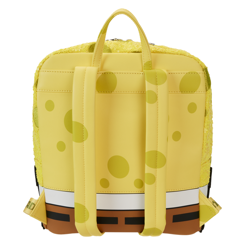 SpongeBob SquarePants Sequin Crossbody Bag - Mini Loungefly Backpack for Cosplay & Collectors | Perfect for Comic Con, Halloween Costumes & Anime Conventions