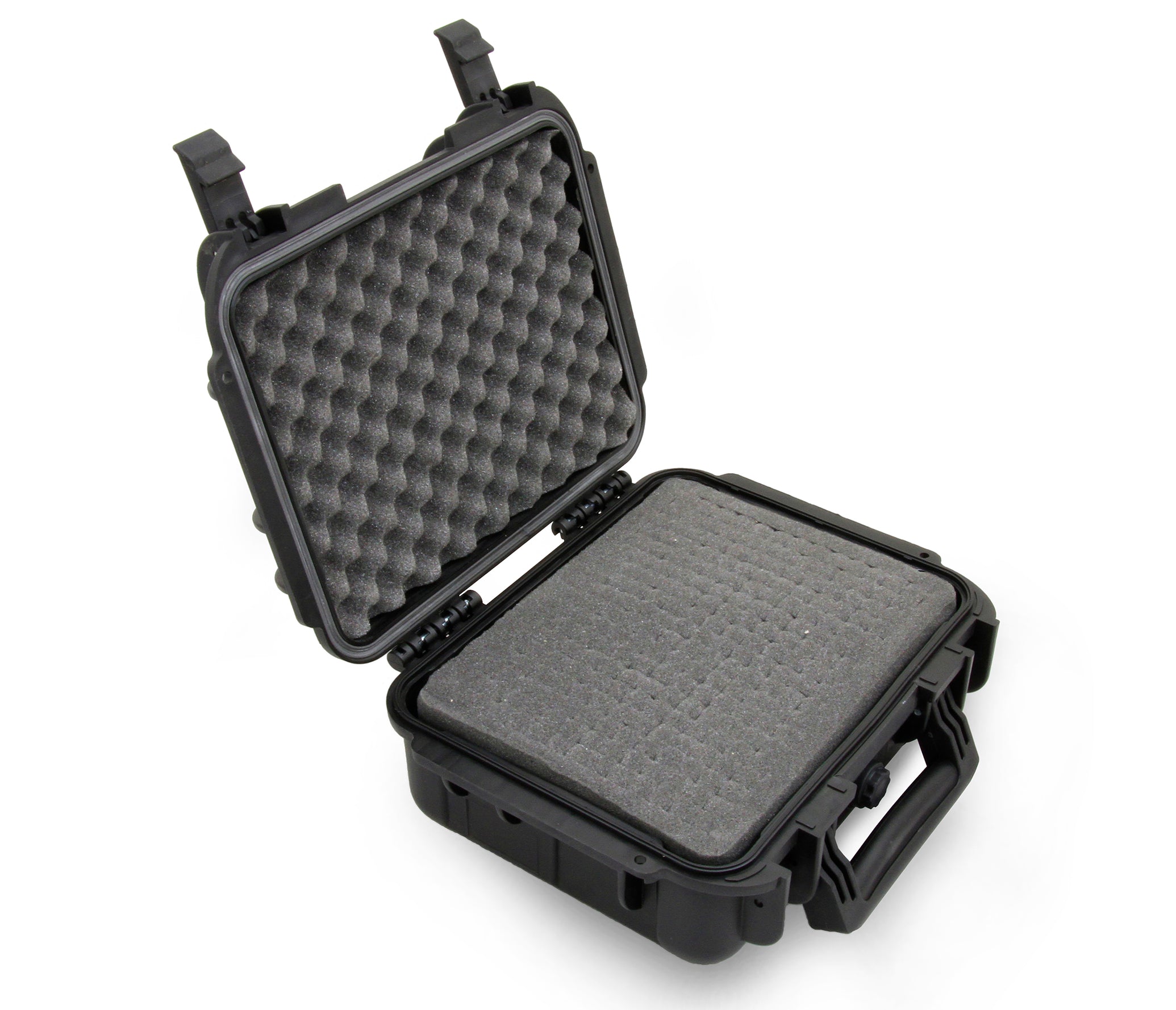 CASEMATIX 14 Inch Waterproof Hard Travel Case with Lockable Padlock Rings & Customizable Foam - Fits Accessories up to 10.5 x 7.5 x 4.25 Inches - Perfect for Camera Gear, Electronics & Travel Essentials