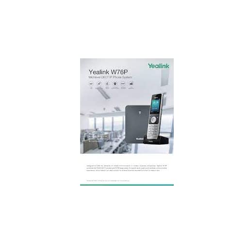 Yealink W76P IP DECT Phone Bundle with W56H Handset & W70 Base - Certified Refurbished for Home & Office VoIP Communication