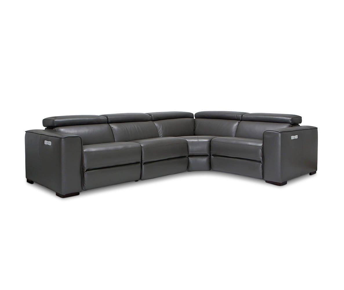 Lewen Power Motion Sectional Sofa - Modern Reclining Living Room Couch with USB Charging & Cup Holders - Perfect for Family Movie Nights & Relaxing in Your Home Theater