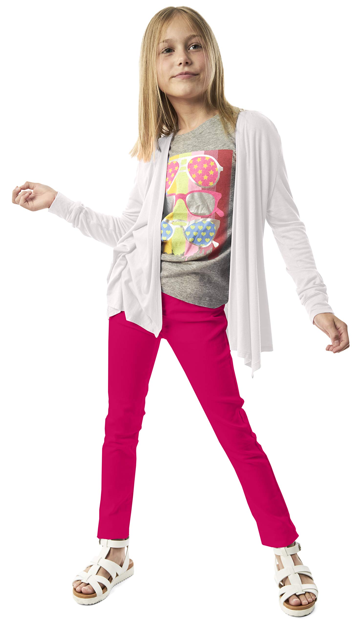 KIDPIK Girls' Cardigan - Soft Open Front Long Sleeve Sweater for School, Fall & Winter Outfits | Perfect for Layering, Casual Wear & Special Occasions