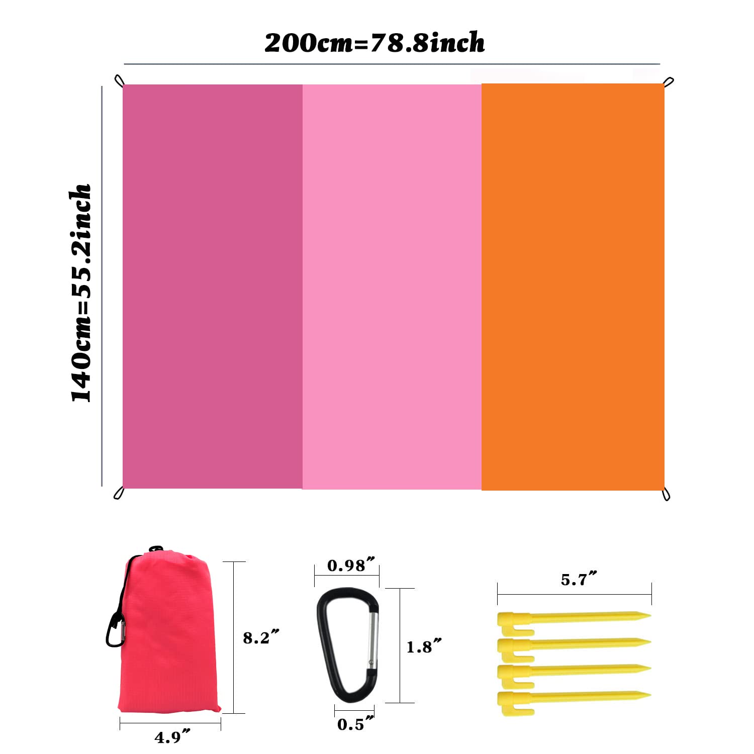 Waterproof Sandproof Beach Blanket - Extra Large 79