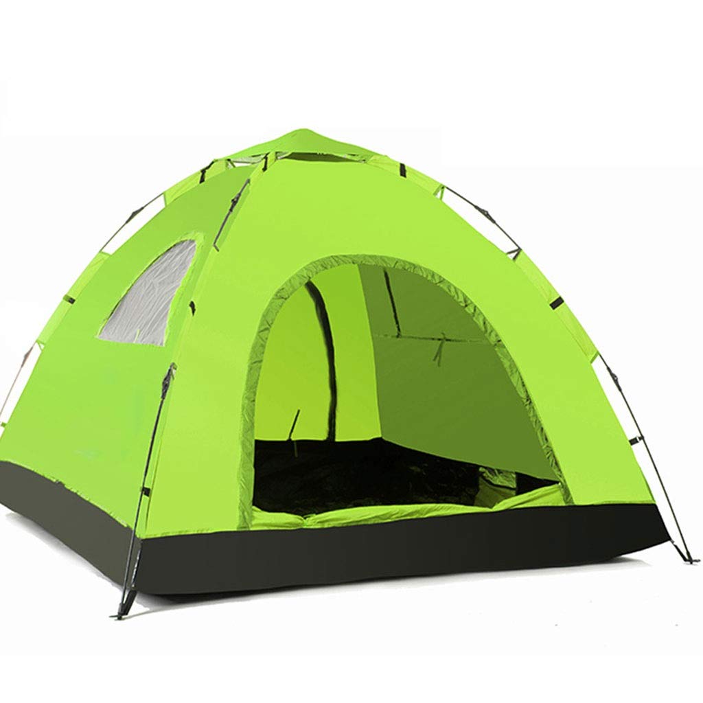 3-4 Person Instant Pop Up Camping Tent - Waterproof, UV Protection, Family Outdoor Yurt Tent for Camping, Hiking & Beach | Easy Setup Sun Shade Shelter (Fruit Green) | Perfect for Backpacking, Picnics & Music Festivals