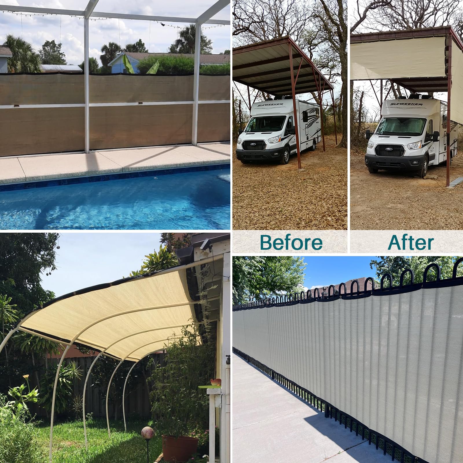 6FT x 104FT Green Privacy Fence Screen - Heavy Duty Temporary Windscreen Netting with Zip Ties for Backyard, Garden, School, Construction Site | UV Resistant, Breathable Mesh for Outdoor Privacy Protection & Wind Blocking