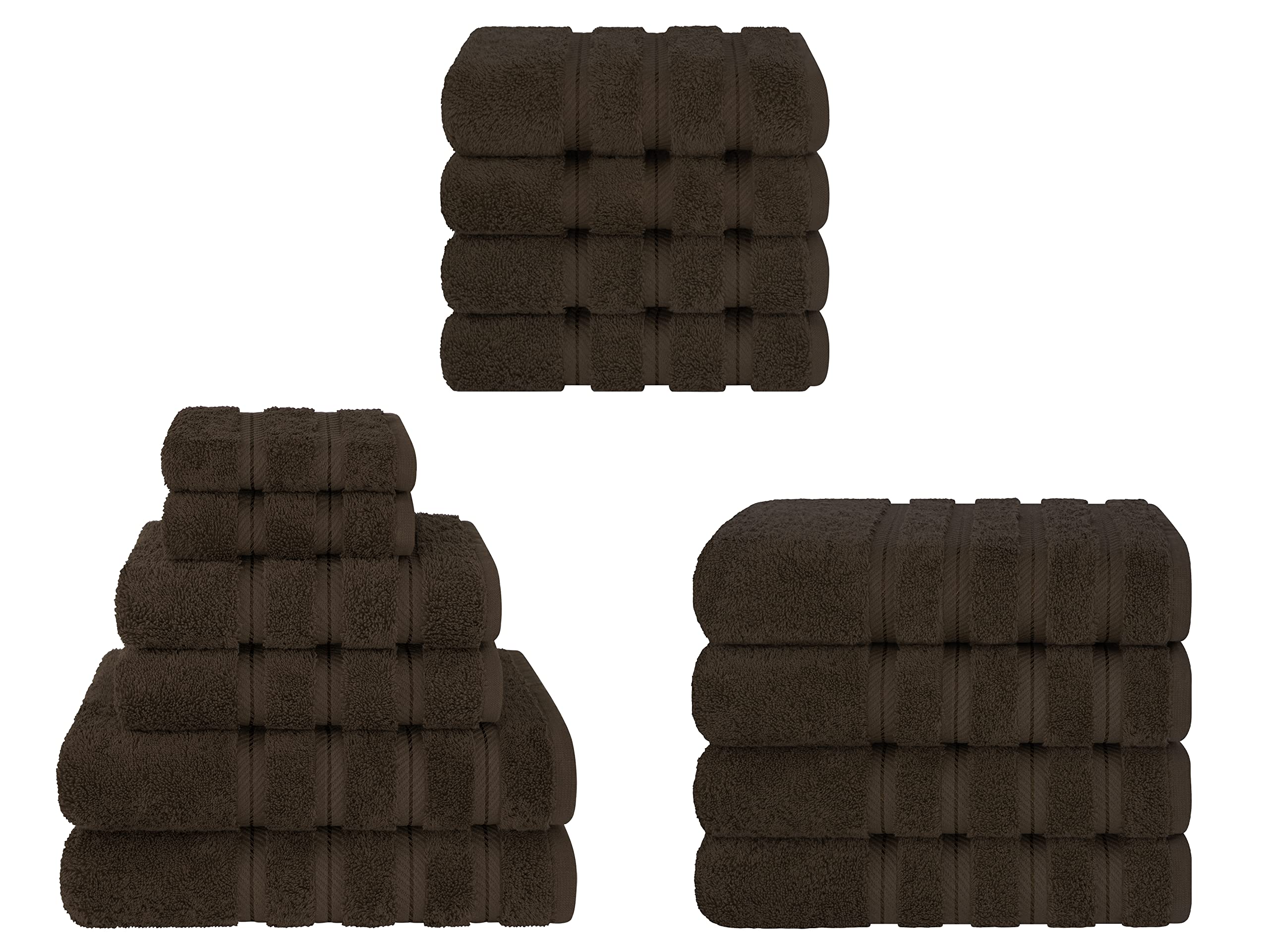 Premium 6-Piece Soft Linen Towel Set with 4 Bath & 4 Hand Towels - Ultra Absorbent Luxury Bathroom Towels for Spa, Hotel & Home Use