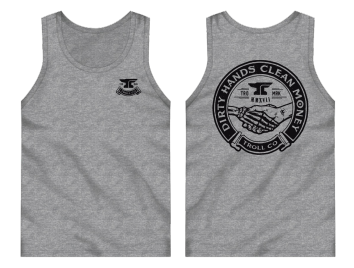 Haggler Men's Tank Top - Soft Gray Heather Cotton Blend Tee for Gym, Workout & Casual Wear