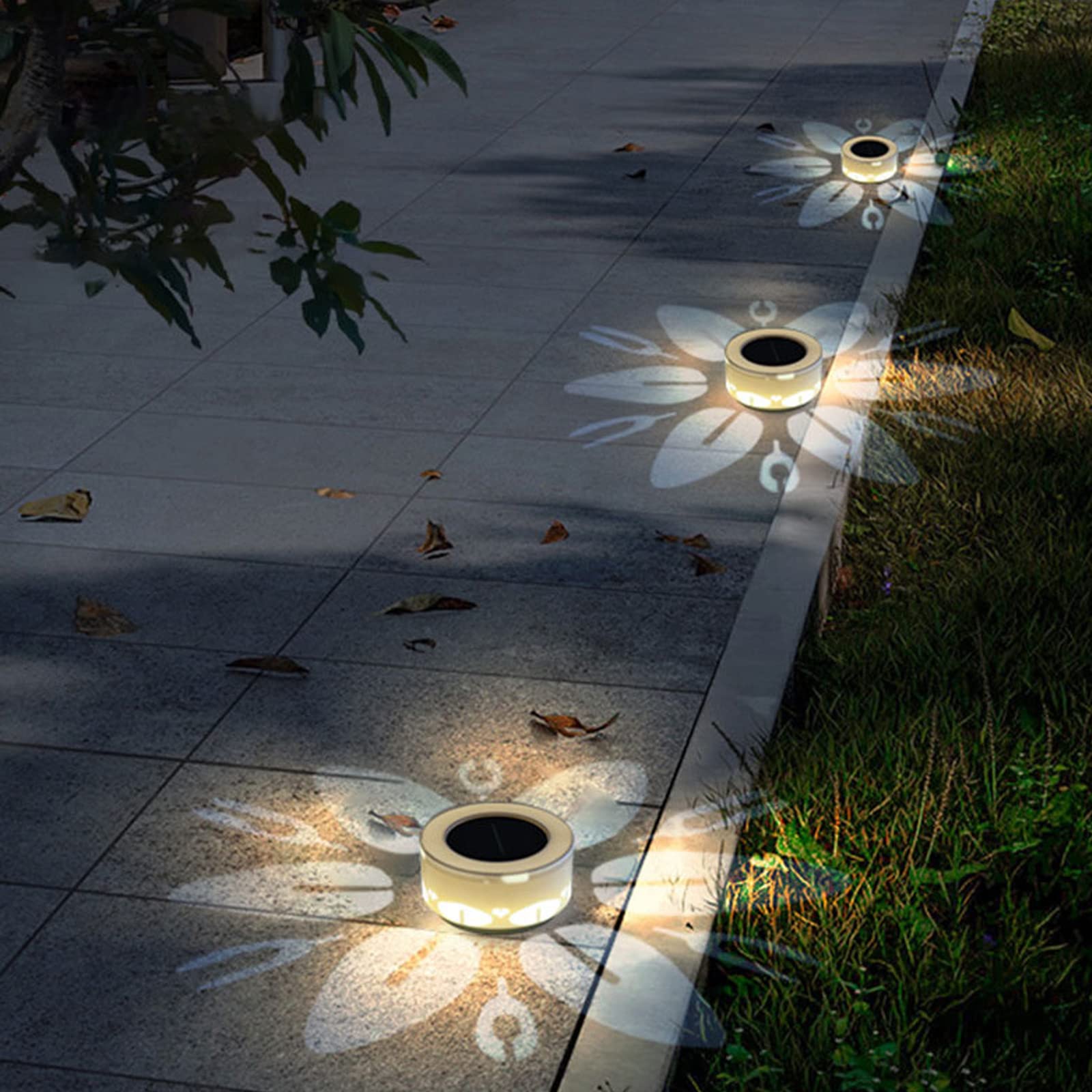 SPITO Solar Powered Outdoor Hanging Lantern Lights - Decorative Metal Leaf Pattern Garden Lights for Patio, Yard, Pathway - Weatherproof Solar Lamp for Outdoor Decor, Camping & Evening Ambiance