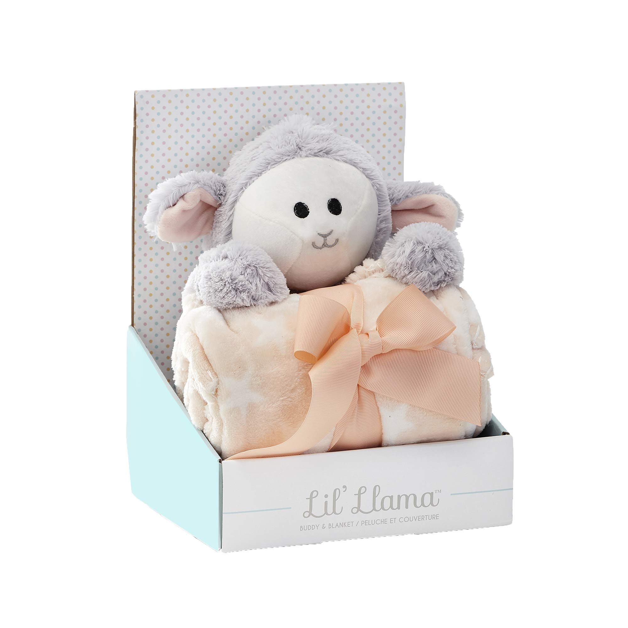LiL' Llama Ultra Soft Sheep Baby Blanket & Plush Toy Set - Cozy Nursery Blanket for Newborns, Infants & Toddlers - Perfect for Cuddling, Naptime & Photo Shoots