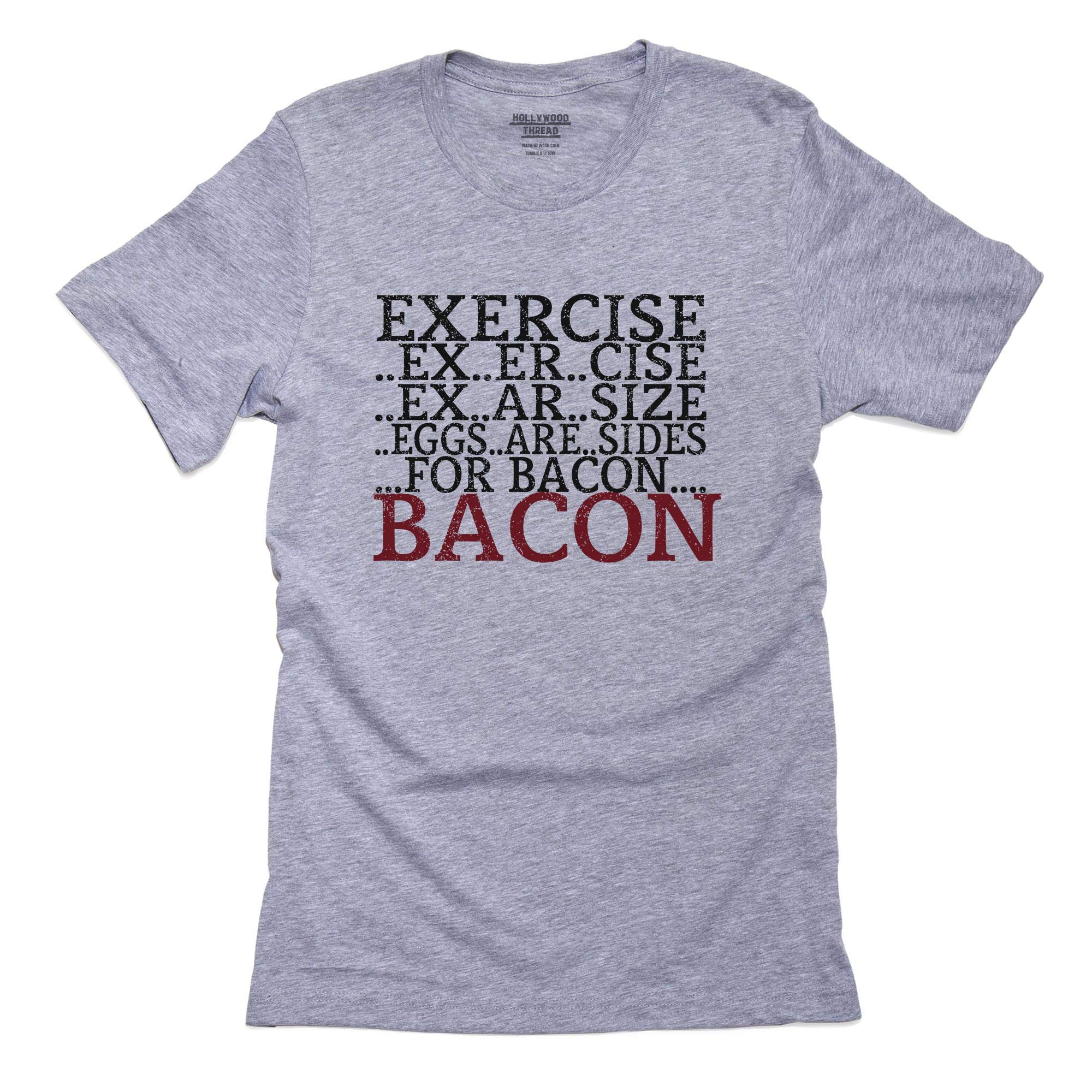 Funny Exercise Mantra Turns Into Bacon Love Men's T-Shirt | Gym & Workout Humor Tee | Perfect for Fitness Enthusiasts & Bacon Lovers
