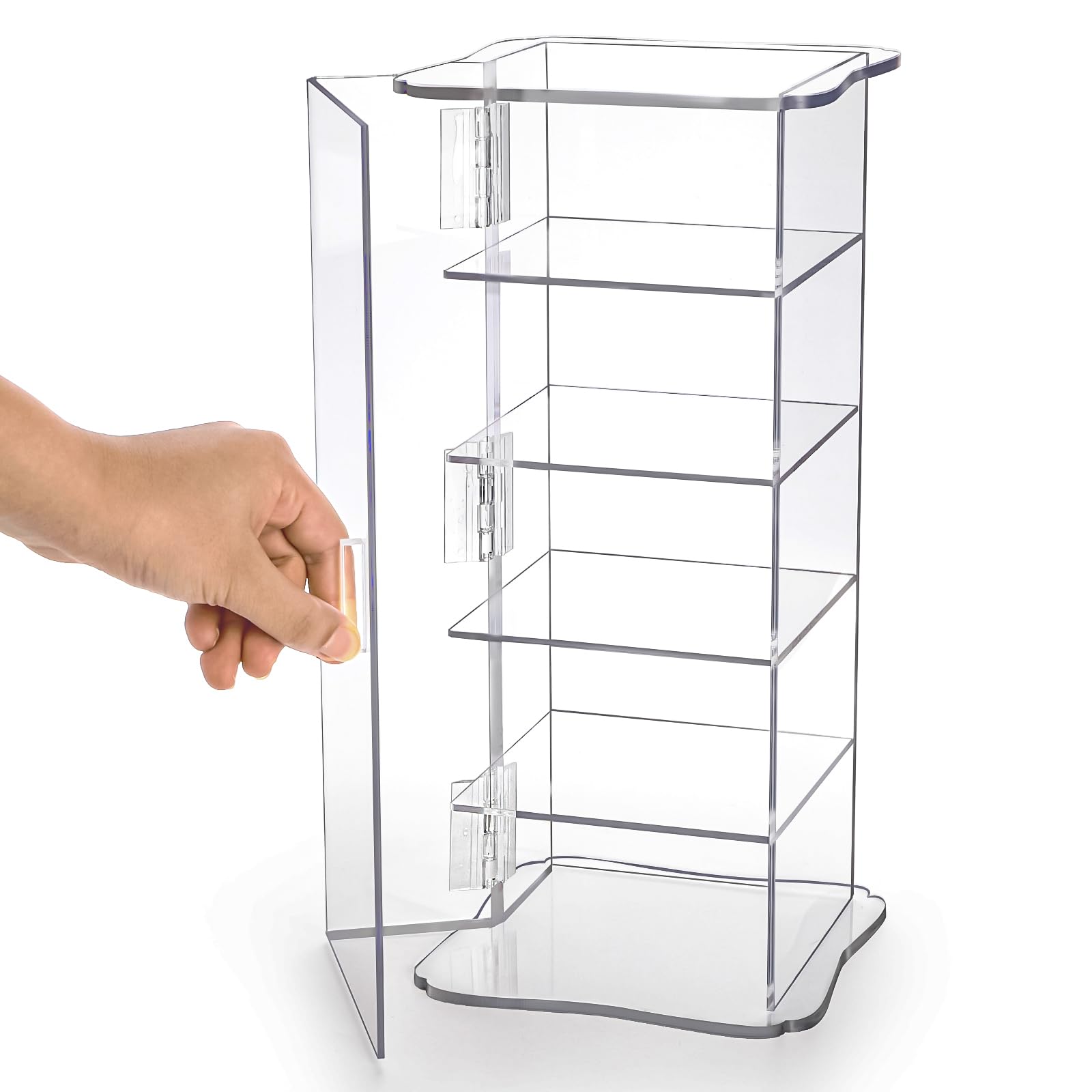 ZENFUN 5-Tier Acrylic Belt Organizer - Clear Stackable Storage Box for Watches, Jewelry, Hair Accessories | Closet & Drawer Organization | Perfect for Vanity, Bedroom, and Travel Use