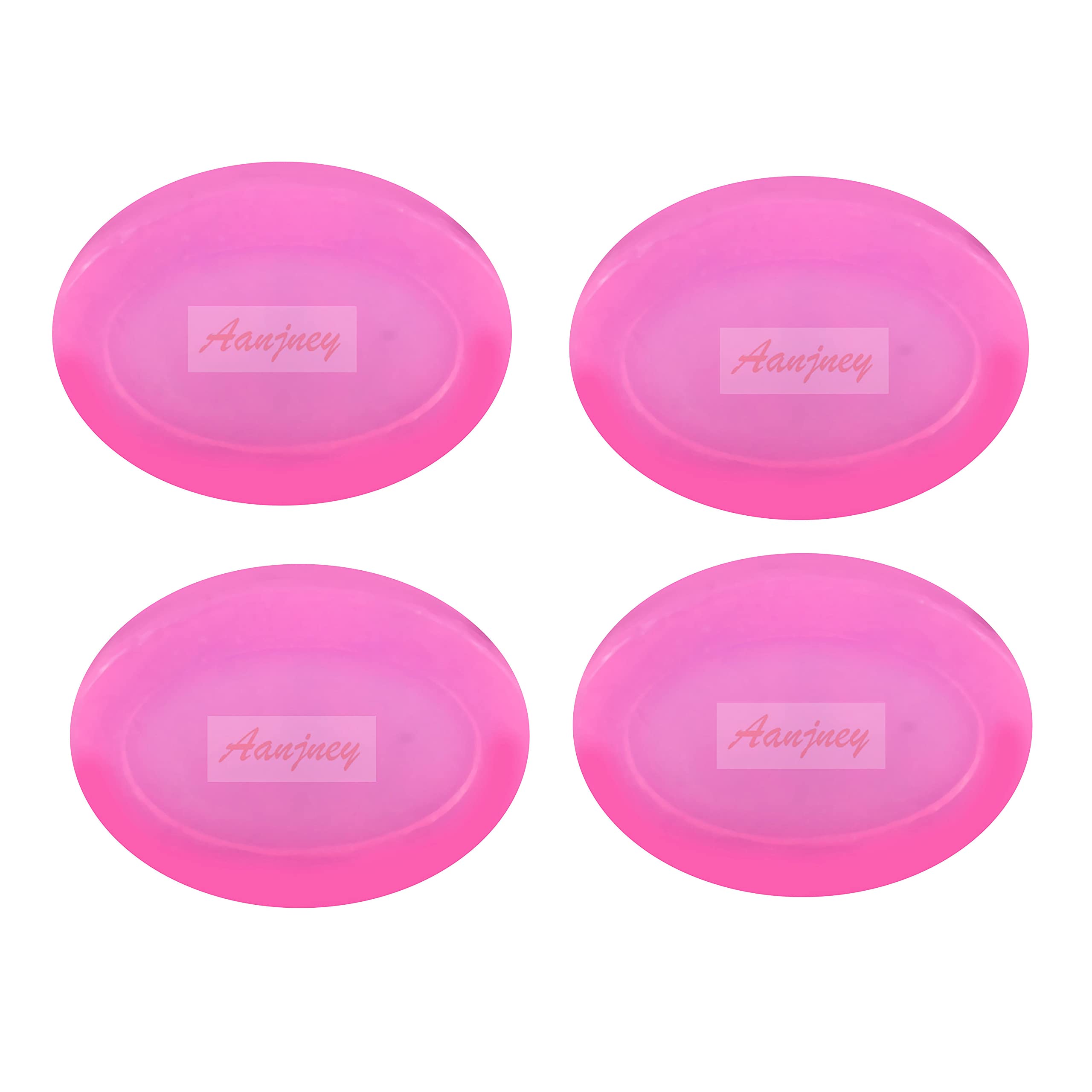 Natural Glycerin Rose Soap Bars (4-Pack, 100g Each) for Sensitive Skin & Luxurious Bathing - Perfect for Spa Day, Gift Sets & Home Fragrance