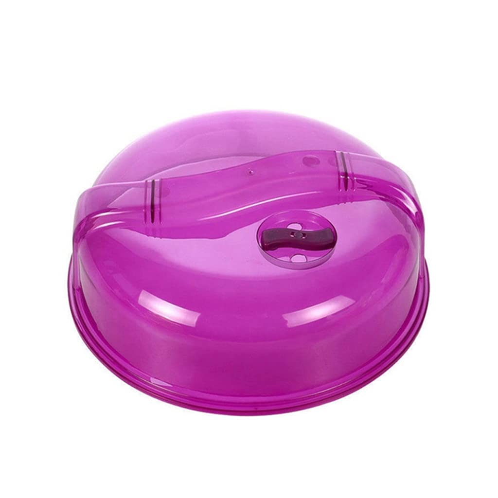 Microwave Oven Crisper Cover - Purple Food Fresh Preservation Lid, Dustproof & Anti-Oil Kitchen Bowl Cover for Plates & Dishes | Perfect for Meal Prep, Leftover Storage & Microwave Use
