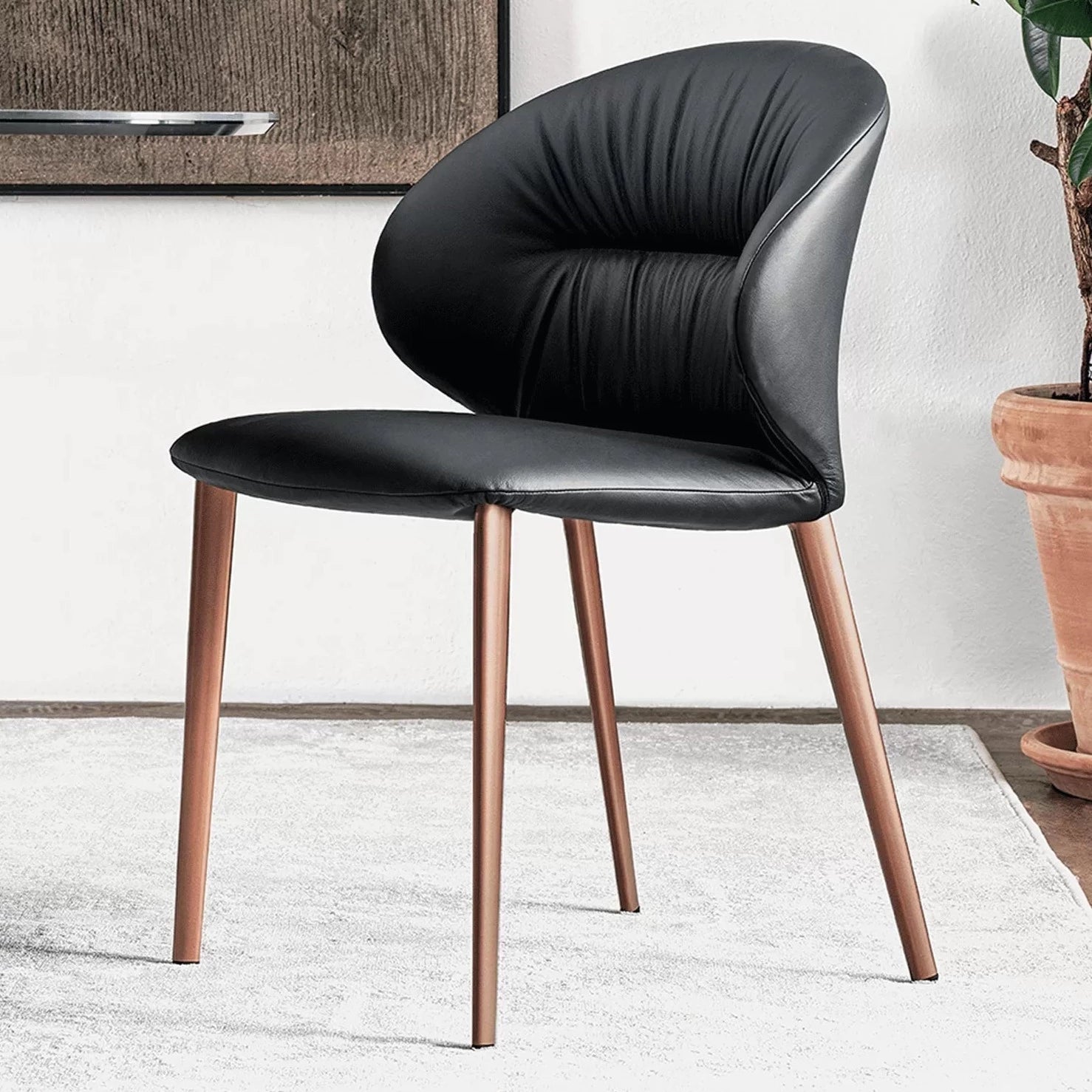 Bontempi Drop Chair - Modern Accent Chair for Living Room, Bedroom & Office - Stylish and Comfortable Seating Solution for Home Decor