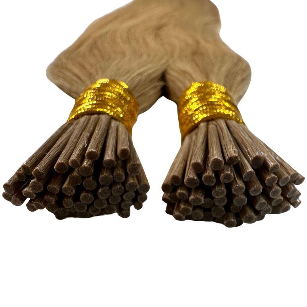 Ash Brown Straight I-Tip Hair Extensions for Length & Volume – Perfect for Daily Wear, Parties & Special Occasions